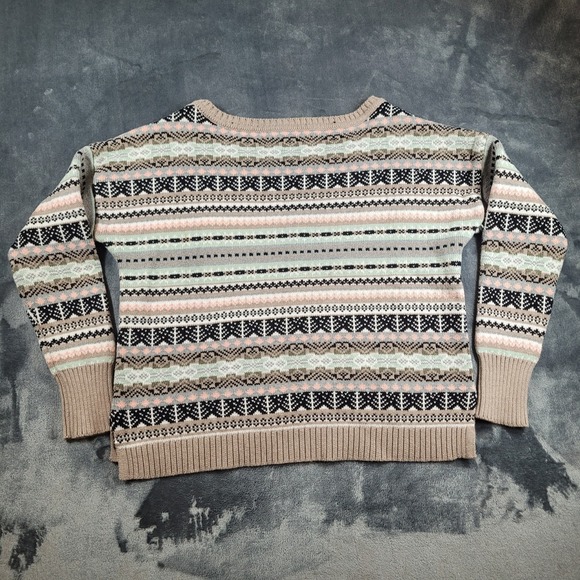 Victoria's Secret Womens Fair Isle Thick Cotton Knit Sweater Size Small Petite - Picture 3 of 8